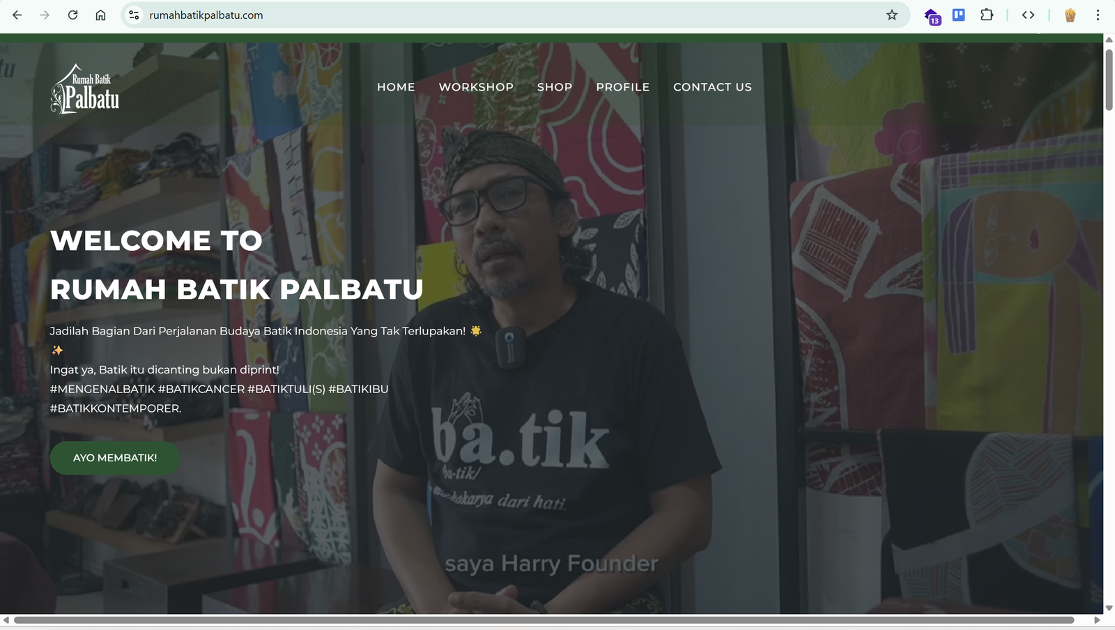 Website Rumah Batik Palbatu 